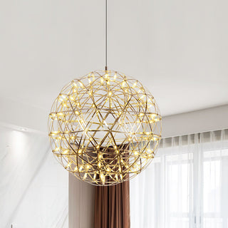 Gold Spark Ball Pendant Light-Neutral Decor