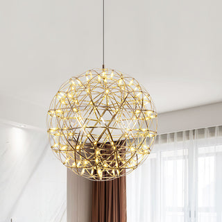 Silver Spark Ball Pendant Light-Neutral Decor