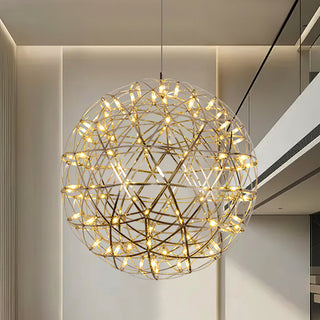 Silver Spark Ball Pendant Light-Neutral Decor
