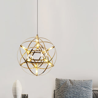 Gold Spark Ball Pendant Light-Neutral Decor
