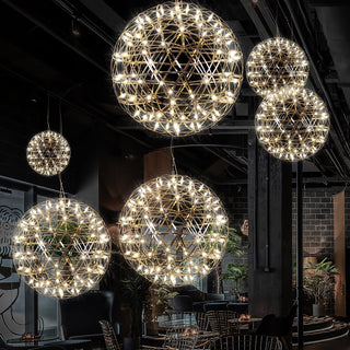 Gold Spark Ball Pendant Light-Neutral Decor