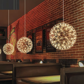 Gold Spark Ball Pendant Light-Neutral Decor