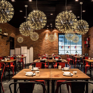 Silver Spark Ball Pendant Light-Neutral Decor