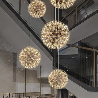 Silver Spark Ball Pendant Light-Neutral Decor