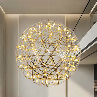 Silver Spark Ball Pendant Light-Neutral Decor