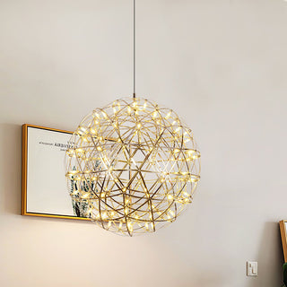Gold Spark Ball Pendant Light-Neutral Decor