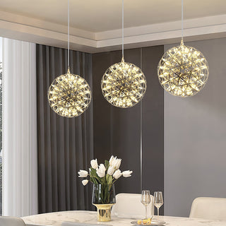 Gold Spark Ball Pendant Light-Neutral Decor