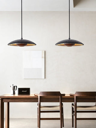 Speckled Saucer Pendant Lamp-Neutral Decor