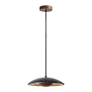 Speckled Saucer Pendant Lamp-Neutral Decor