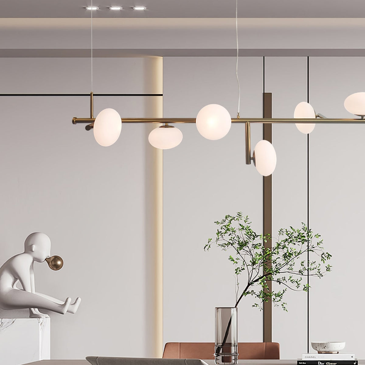 Balance Lustre en Verre Moderne