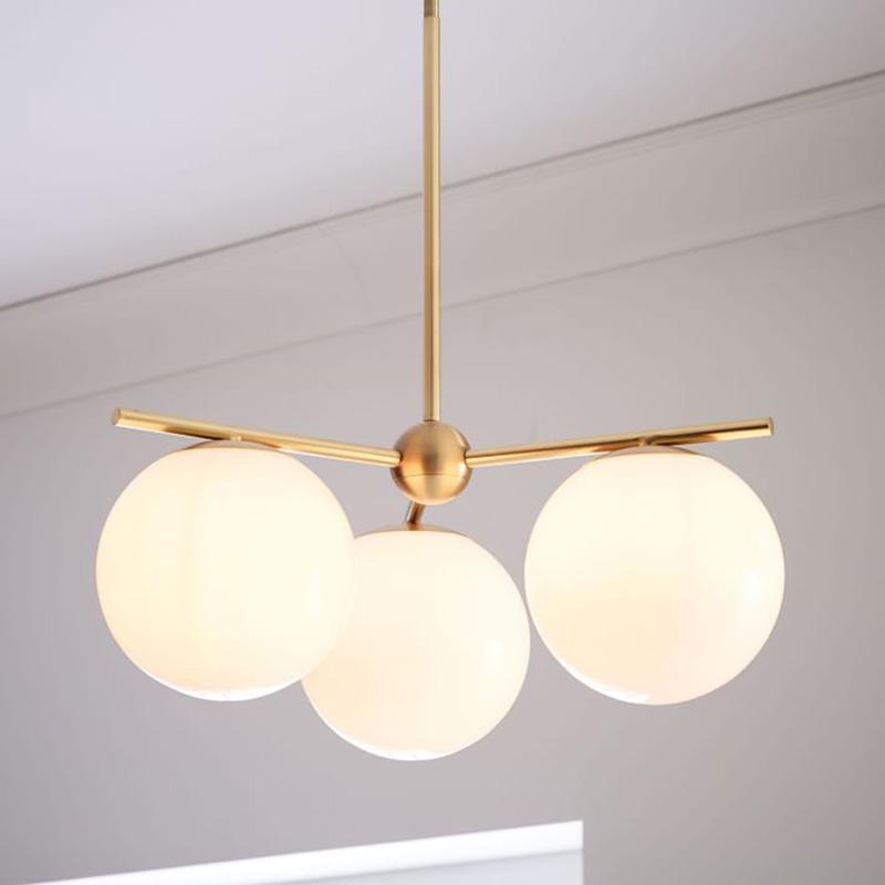 Celine Lustre Sphère & Tige Moderne Or LED