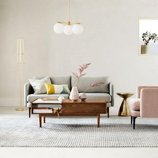 Lustra Lustre Sphère & Tige Moderne Or LED