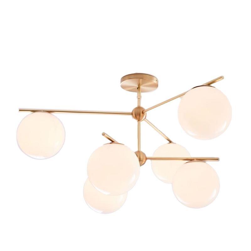 Celine Lustre Sphère & Tige Moderne Or LED