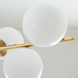 Lustra Lustre Sphère & Tige Moderne Or LED