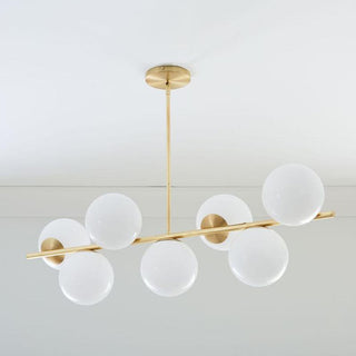 Lustra Lustre Sphère & Tige Moderne Or LED