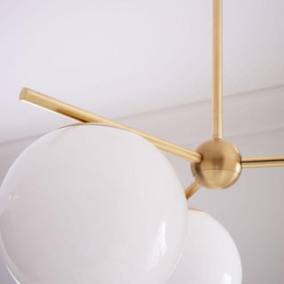Lustra Lustre Sphère & Tige Moderne Or LED
