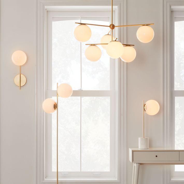 Celine Lustre Sphère & Tige Moderne Or LED