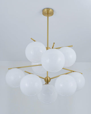 Lustra Lustre Sphère & Tige Moderne Or LED