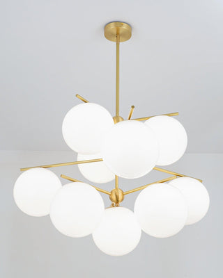 Lustra Lustre Sphère & Tige Moderne Or LED