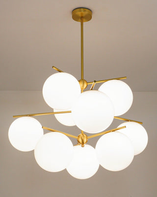 Lustra Lustre Sphère & Tige Moderne Or LED