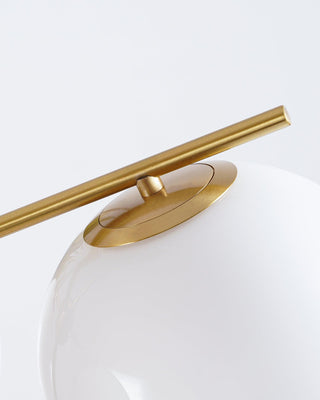 Lustra Lustre Sphère & Tige Moderne Or LED