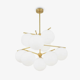 Lustra Lustre Sphère & Tige Moderne Or LED