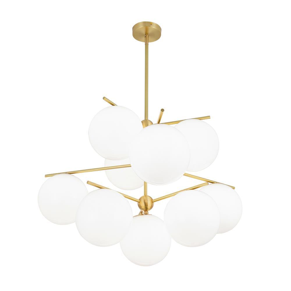 Celine Lustre Sphère & Tige Moderne Or LED