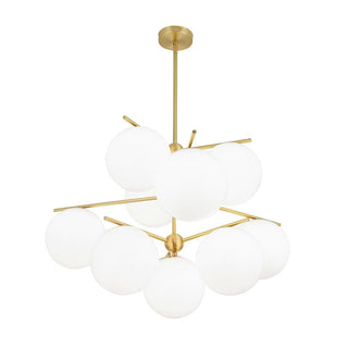 Lustra Lustre Sphère & Tige Moderne Or LED