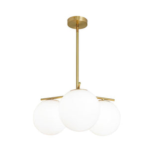 Lustra Lustre Sphère & Tige Moderne Or LED
