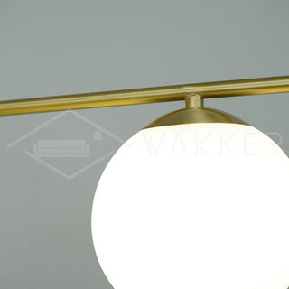 Lustra Lustre Sphère & Tige Moderne Or LED
