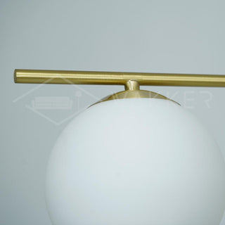 Lustra Lustre Sphère & Tige Moderne Or LED