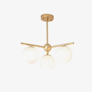 Lustra Lustre Sphère & Tige Moderne Or LED