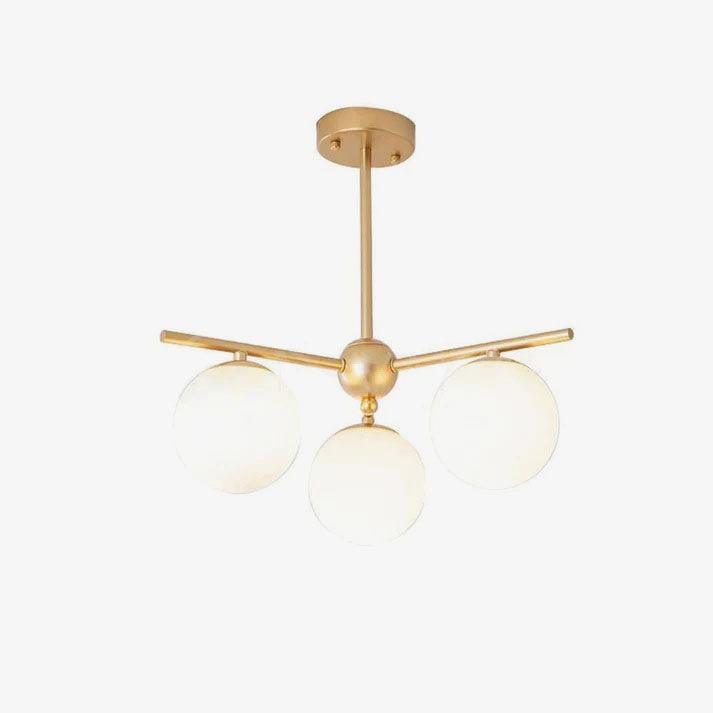 Celine Lustre Sphère & Tige Moderne Or LED