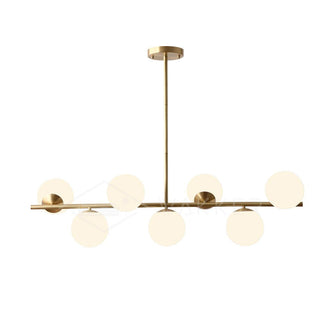 Lustra Lustre Sphère & Tige Moderne Or LED