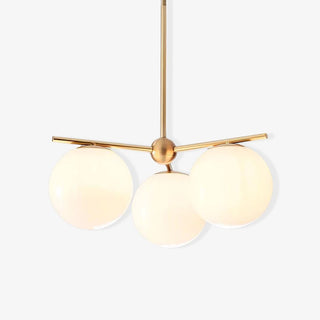 Lustra Lustre Sphère & Tige Moderne Or LED