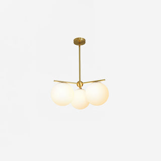 Lustra Lustre Sphère & Tige Moderne Or LED