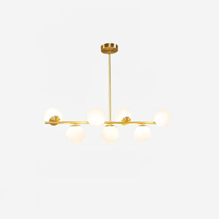 Lustra Lustre Sphère & Tige Moderne Or LED