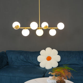Lustra Lustre Sphère & Tige Moderne Or LED