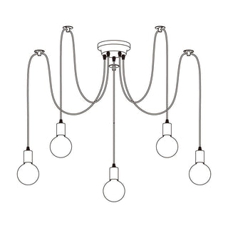 Lustra Lustre à Câble Araignée Industriel