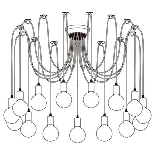 Lustra Lustre à Câble Araignée Industriel