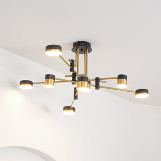 Lustra Lustre Noir Or Bras en Forme d'Araignée