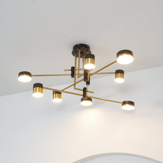 Lustra Lustre Noir Or Bras en Forme d'Araignée