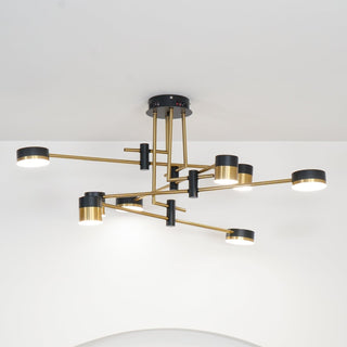 Lustra Lustre Noir Or Bras en Forme d'Araignée