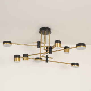 Lustra Lustre Noir Or Bras en Forme d'Araignée