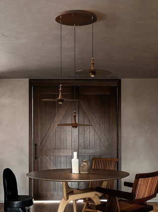 Syrinyra Suspension Sculpturale Disque Bois-Luire