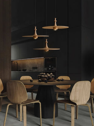 Syrinyra Suspension Sculpturale Disque Bois-Luire