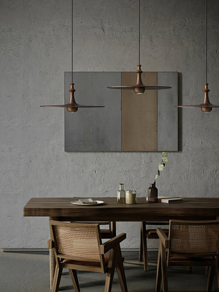 Syrinyra Suspension Sculpturale Disque Bois-Luire