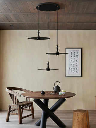Syrinyra Suspension Sculpturale Disque Bois-Luire
