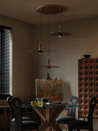 Syrinyra Suspension Sculpturale Disque Bois-Luire
