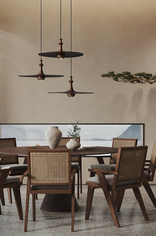 Syrinyra Suspension Sculpturale Disque Bois-Luire